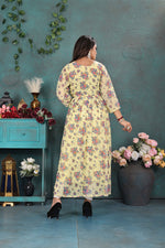 Load image into Gallery viewer, Sunshine Yellow Floral Georgette Gown