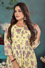 Load image into Gallery viewer, Sunshine Yellow Floral Georgette Gown