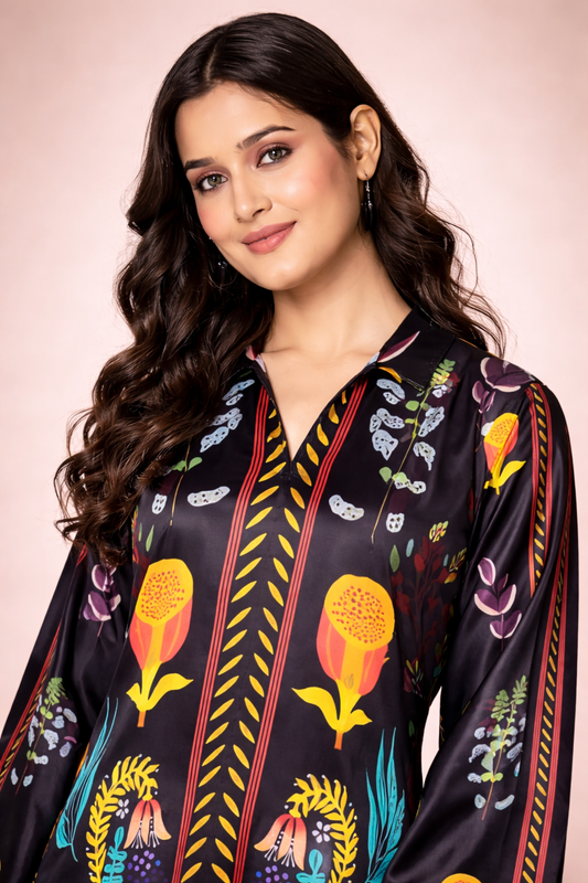 Azeenia Botanical Noir Modern Luxe Co-Ord