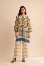 Load image into Gallery viewer, Azeenia Golden Mosaic Elegant Co-Ord