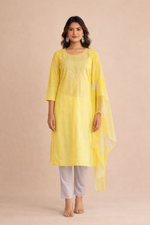 Load image into Gallery viewer, Sunlit Yellow Elegant 3-Piece Ensemble