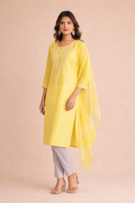 Load image into Gallery viewer, Sunlit Yellow Elegant 3-Piece Ensemble