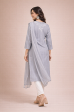 Load image into Gallery viewer, Mist Grey Refined Embroidery 3-Piece Set