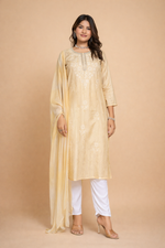 Load image into Gallery viewer, Golden Beige Heritage 3-Piece Ensemble