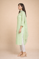 Load image into Gallery viewer, Mint Green Elegant 3-Piece Dress Set