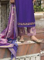 Load image into Gallery viewer, Royal Blue Viscose Kurtis with Jacquard Digital Dupatta.