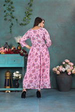 Load image into Gallery viewer, Blush Pink Floral Georgette Gown
