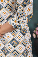 Load image into Gallery viewer, White Ethnic Printed Kurti – Designer Rayon Comfort Fit
