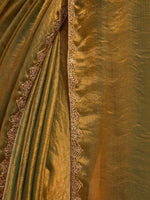 Load image into Gallery viewer, Regal Golden Silk Saree with Elegant Border
