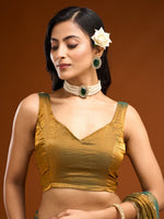 Load image into Gallery viewer, Regal Golden Silk Saree with Elegant Border
