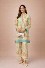 Load image into Gallery viewer, Azeenia Ivory Garden Contemporary Co-Ord