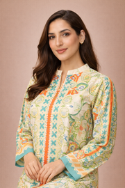 Azeenia Ivory Garden Contemporary Co-Ord