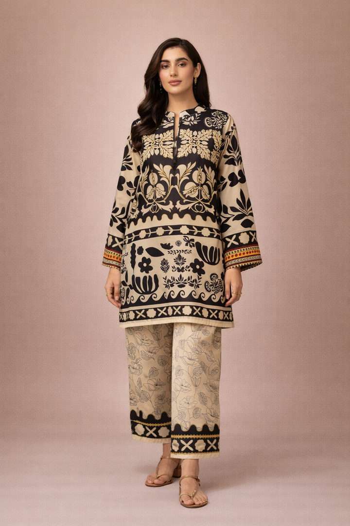 Azeenia Noir Folk Art Signature Co-Ord