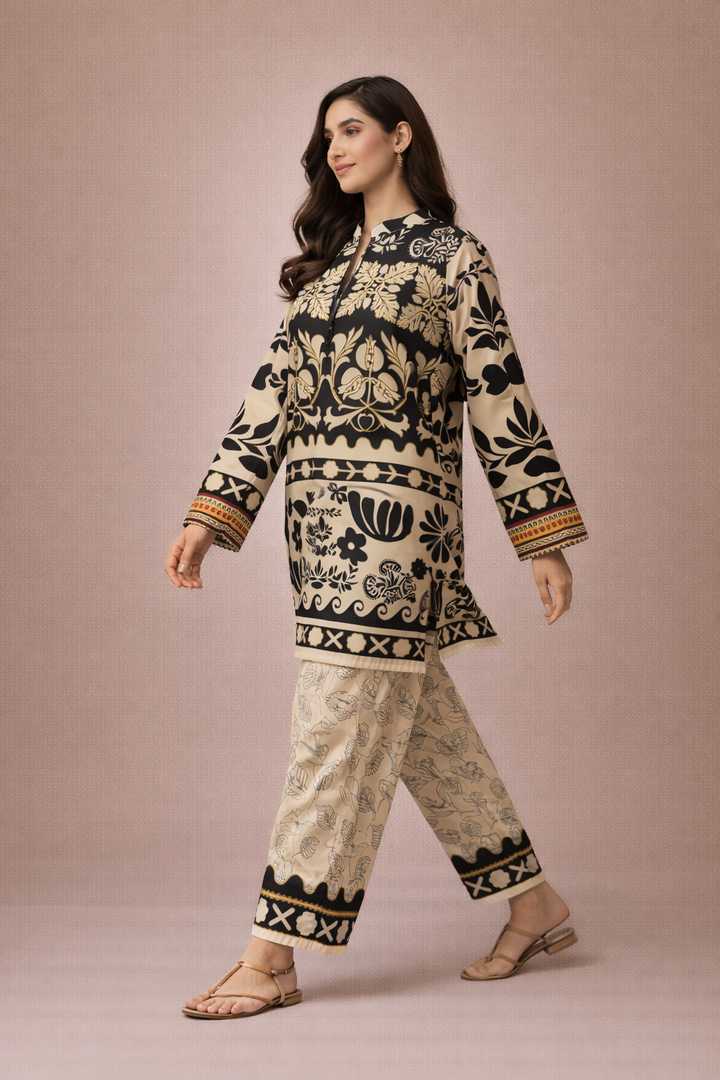 Azeenia Noir Folk Art Signature Co-Ord