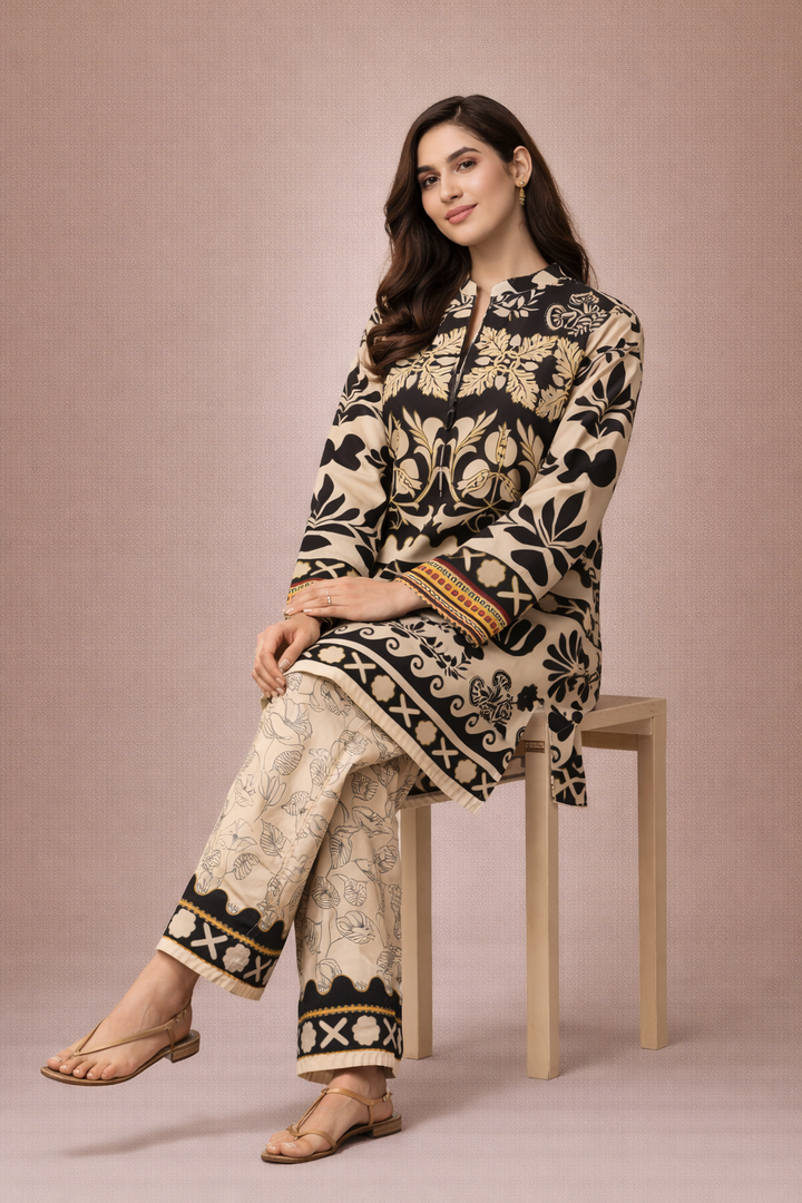 Azeenia Noir Folk Art Signature Co-Ord