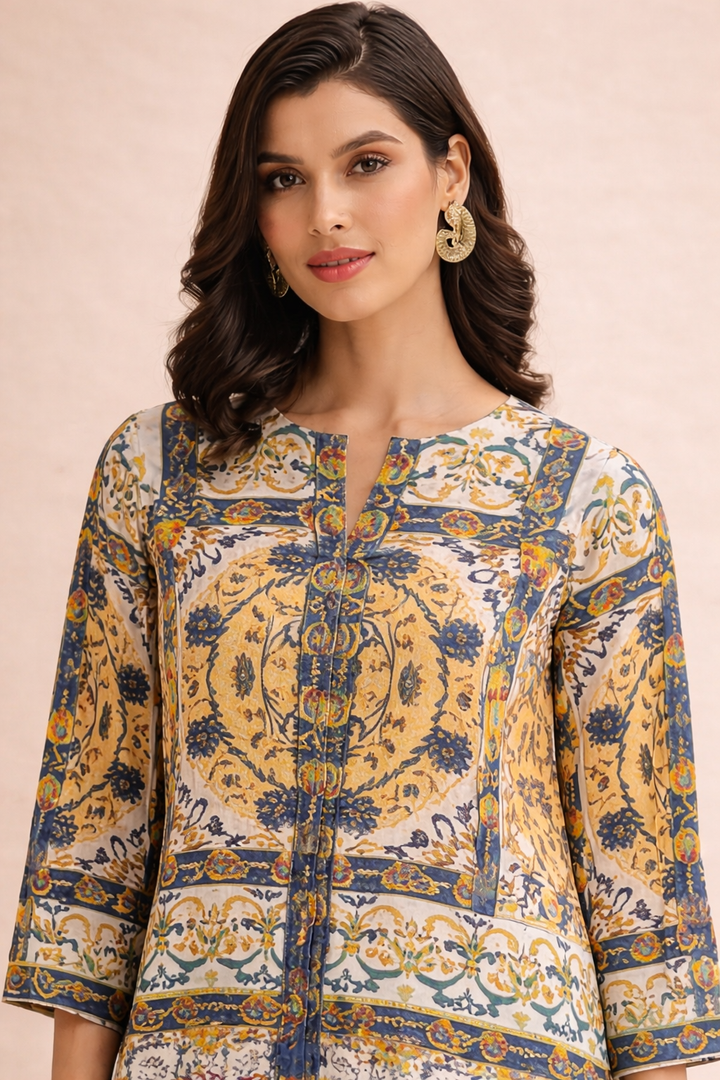 Azeenia Golden Mosaic Elegant Co-Ord