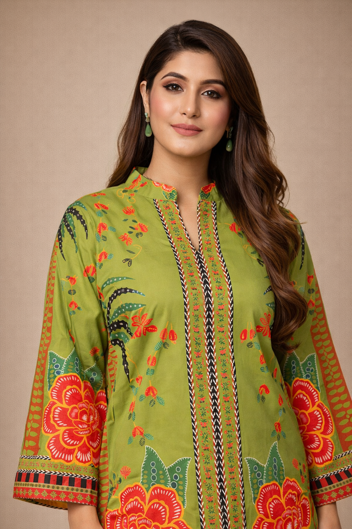 Azeenia Emerald Bloom Modern Luxe Co-Ord Set