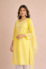Load image into Gallery viewer, Sunlit Yellow Elegant 3-Piece Ensemble