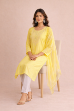 Load image into Gallery viewer, Sunlit Yellow Elegant 3-Piece Ensemble