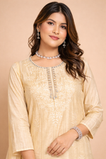 Load image into Gallery viewer, Golden Beige Heritage 3-Piece Ensemble