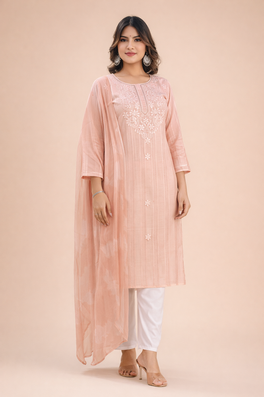 Blush Pink Contemporary 3-Piece Ensemble