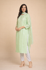Load image into Gallery viewer, Mint Green Elegant 3-Piece Dress Set