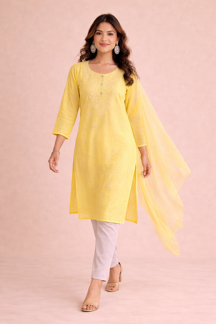 Sunlit Yellow Elegant 3-Piece Ensemble