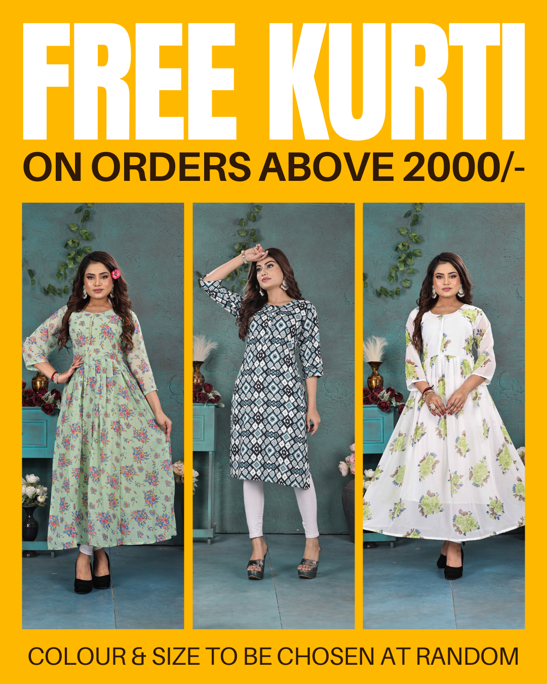 FREE Kurti on orders above 2k