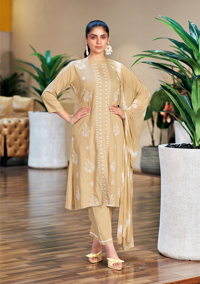 Golden Rayon Lucknawi Style Kurta