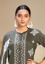 Load image into Gallery viewer, Gray Rayon Lucknawi Style Kurta
