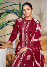 Load image into Gallery viewer, Maroon Red Rayon Lucknawi Style Kurta
