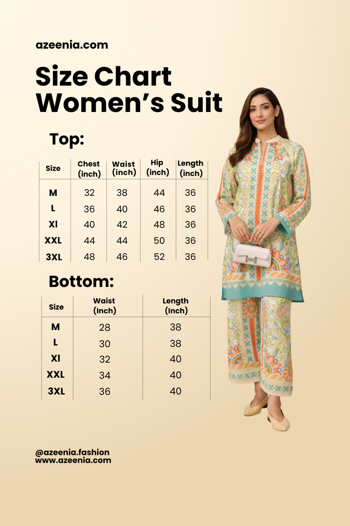 Azeenia Ivory Garden Contemporary Co-Ord