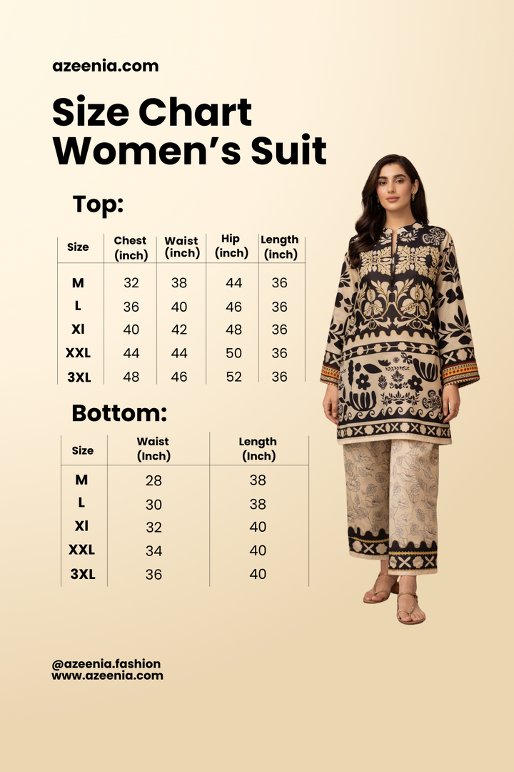 Azeenia Noir Folk Art Signature Co-Ord