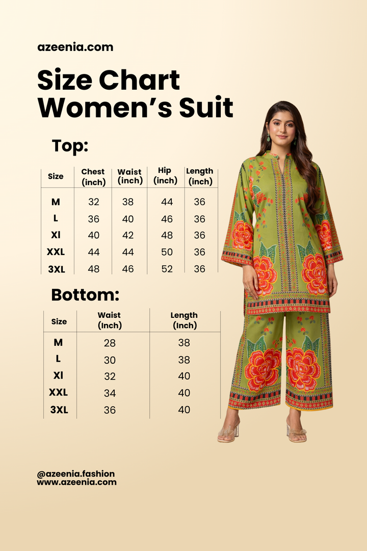 Azeenia Emerald Bloom Modern Luxe Co-Ord Set